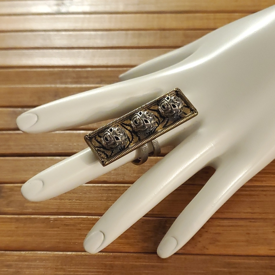 Vsa Designs Rare Tres Luchas Ring Sz 6.5